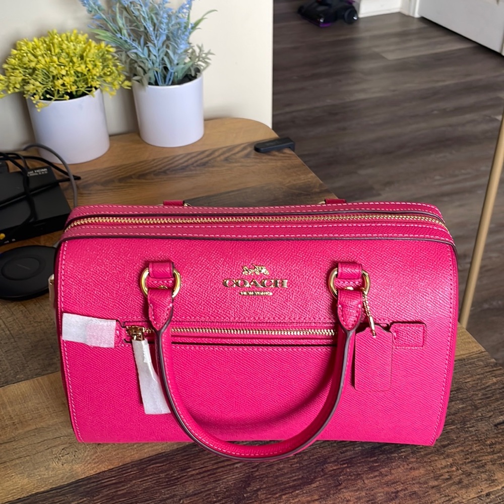Coach Rowan Satchel - Bold Pink
